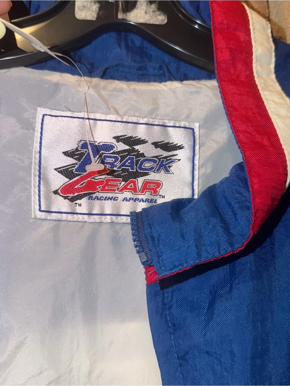 Vintage Ford Racing Windbreaker Jacket NOS Sample Blue White Red L - Picture 3 of 6